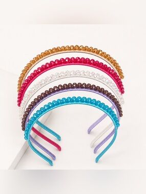 Crystal Beaded Headband 5 Set